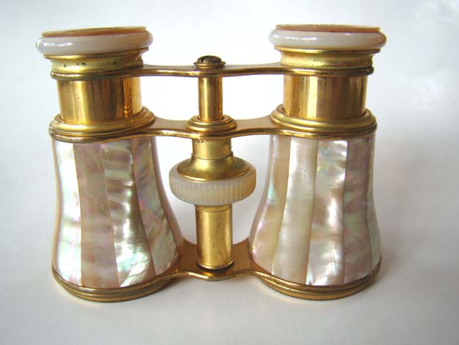 A pair of late 19th century Mother-of-pearl mounted Opera Glasses signed "Lemaire, Paris and William C. Adams, Boston" — image 2